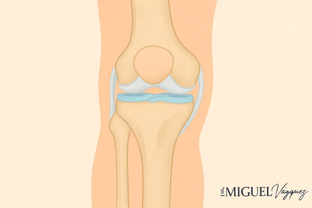 meniscos dentro de la rodilla