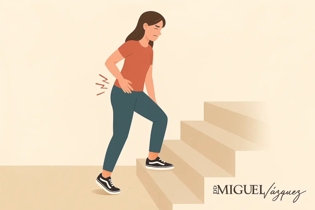 dolor al subir escaleras de cadera